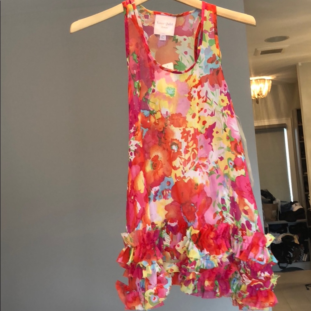 Ruffled racer back summer tank